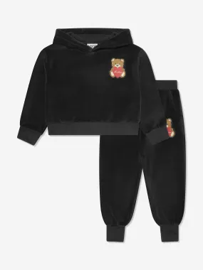 Moschino Girls Teddy Bear Tracksuit in Black