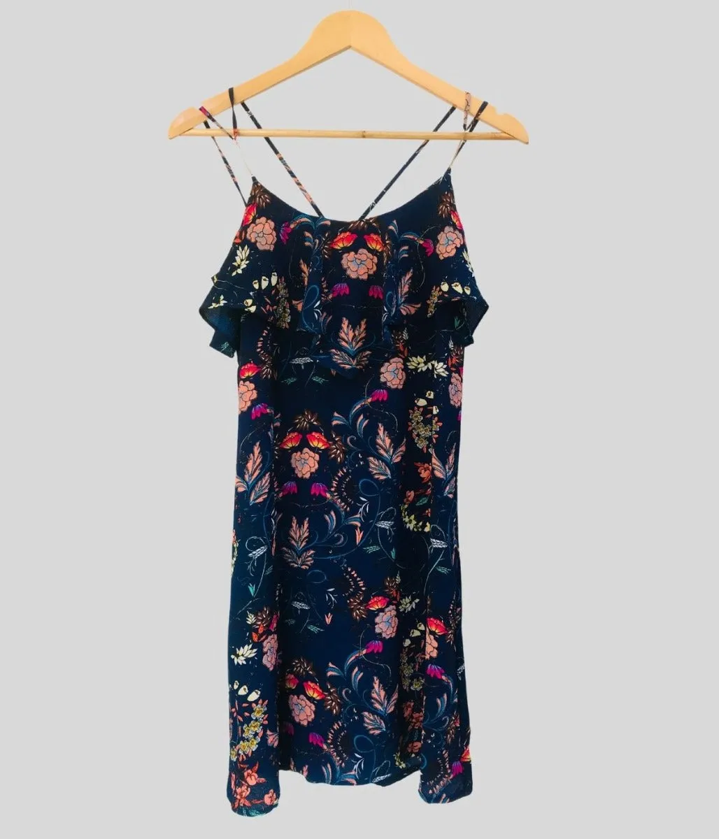 Navy Floral Shift Dress 6 8