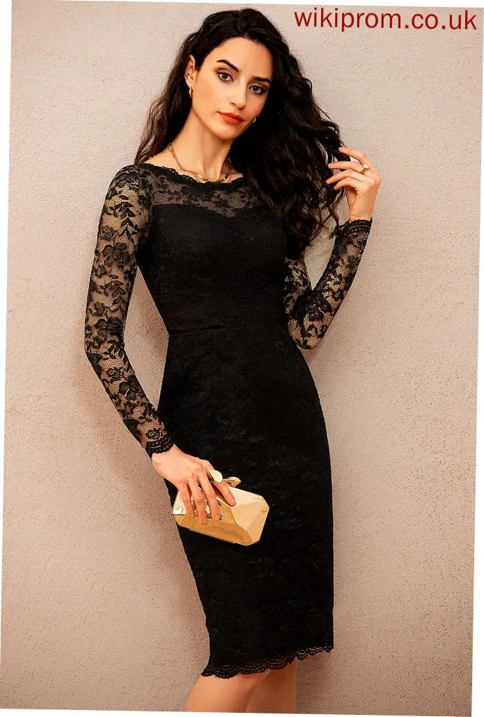 Neck Dresses Alessandra Bodycon Round Formal Dresses