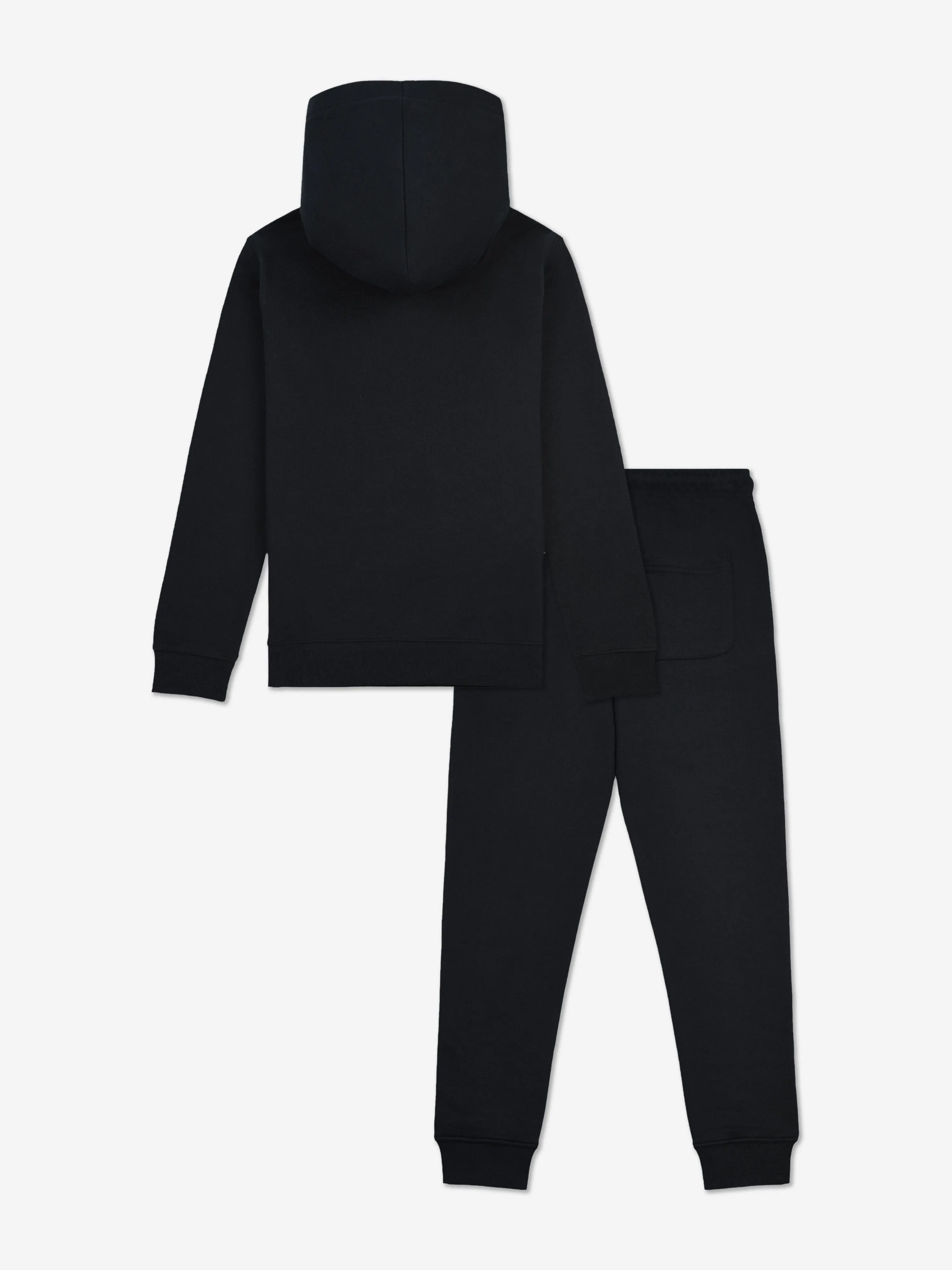 New Balance Boys Brush Back Stacked Logo Tracksuit in Black