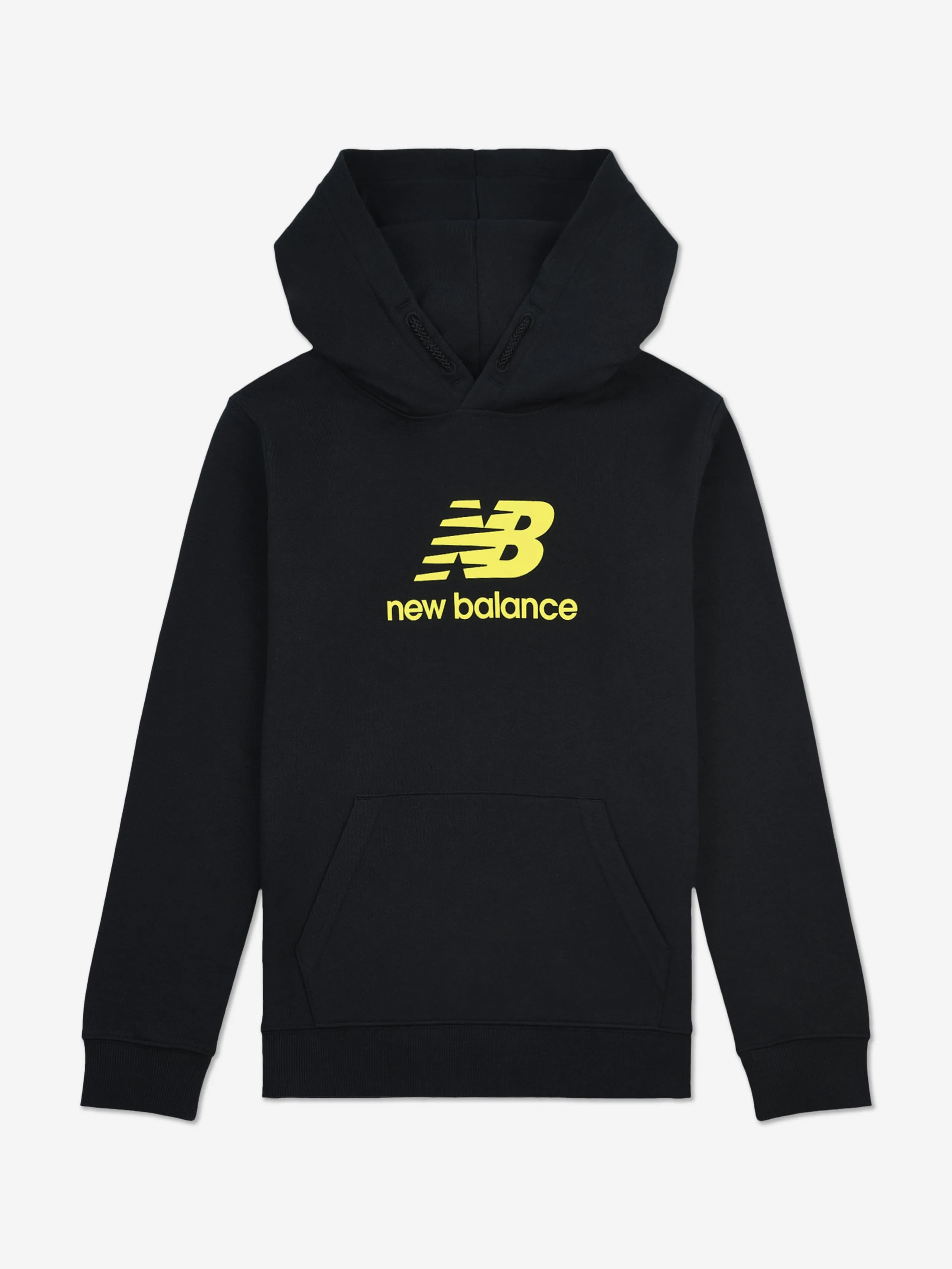 New Balance Boys Brush Back Stacked Logo Tracksuit in Black