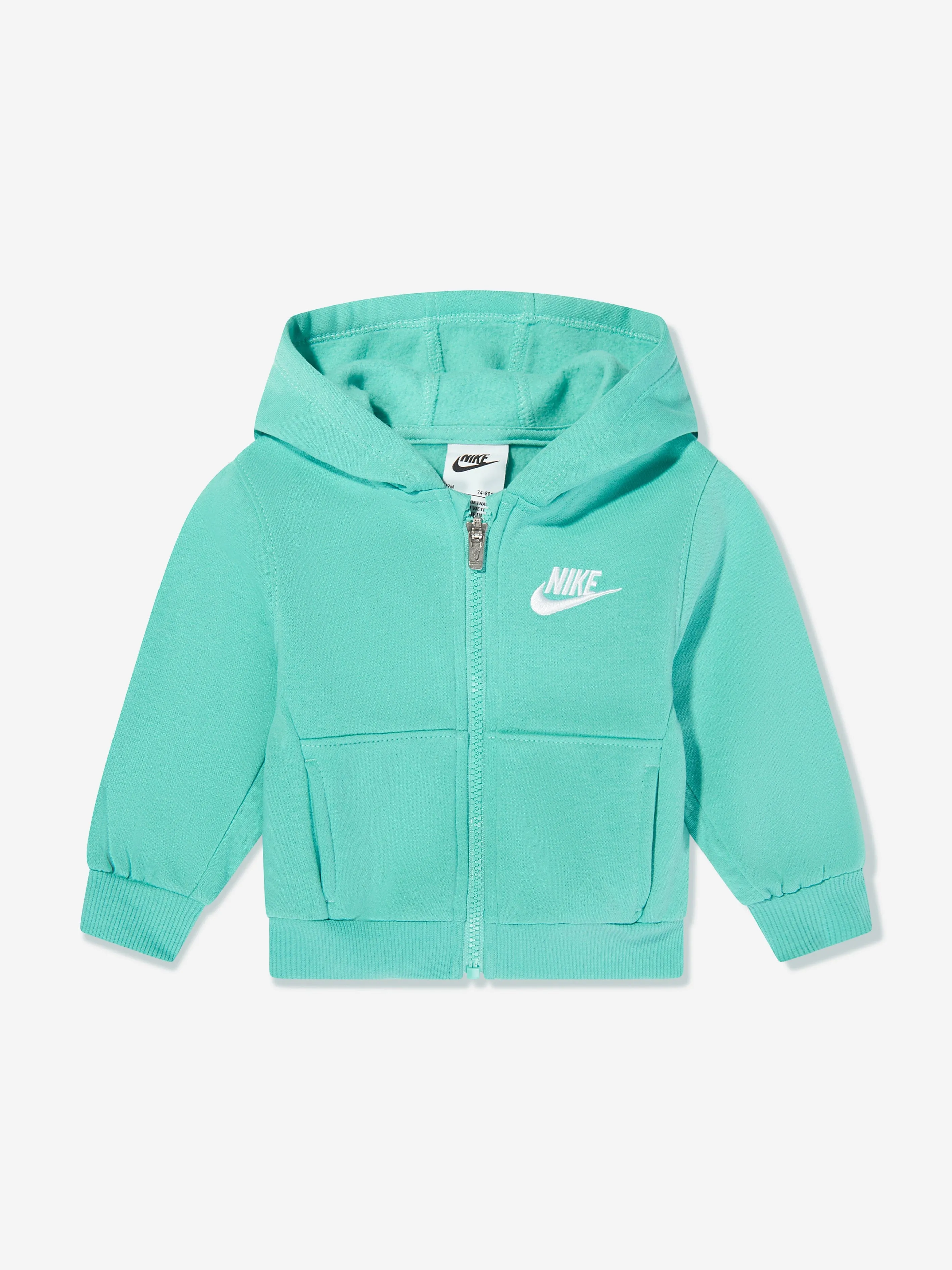 Nike Baby Girls LBR Full Zip Club Tracksuit in Green