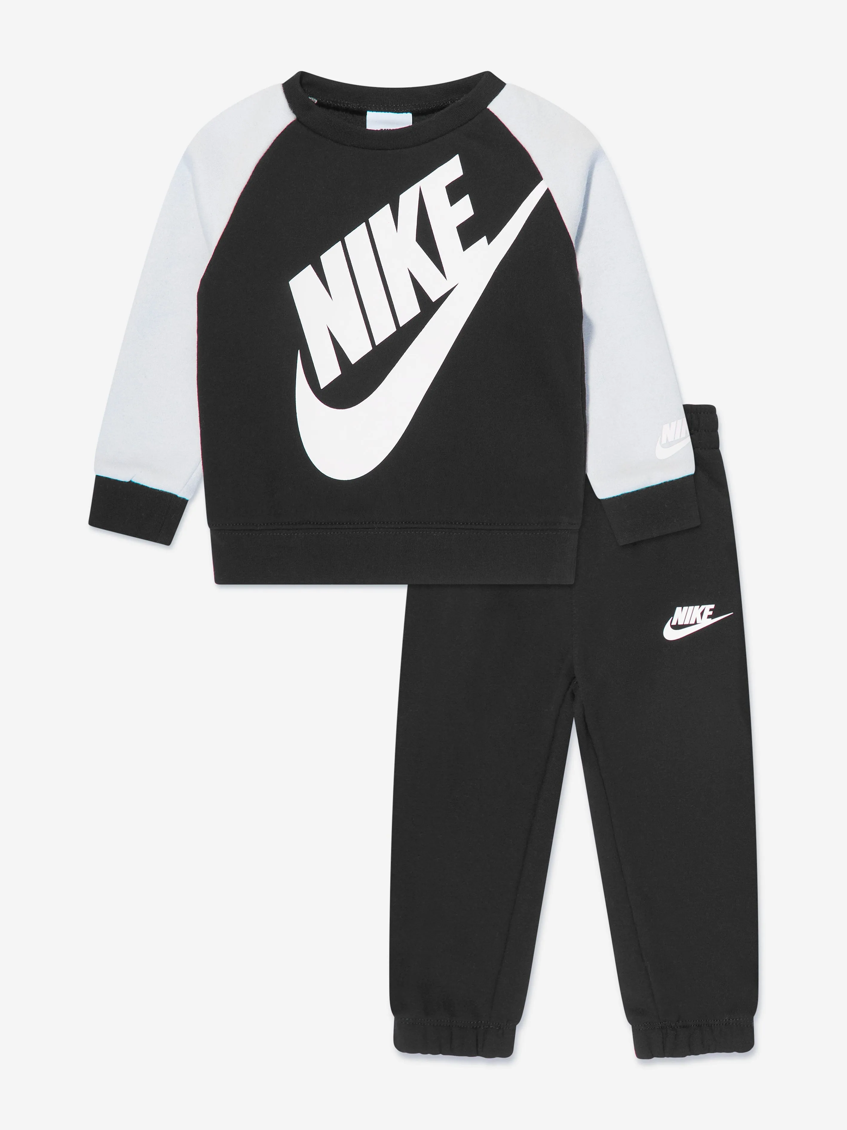 Nike Boys Oversized Futura Crew Tracksuit in Black