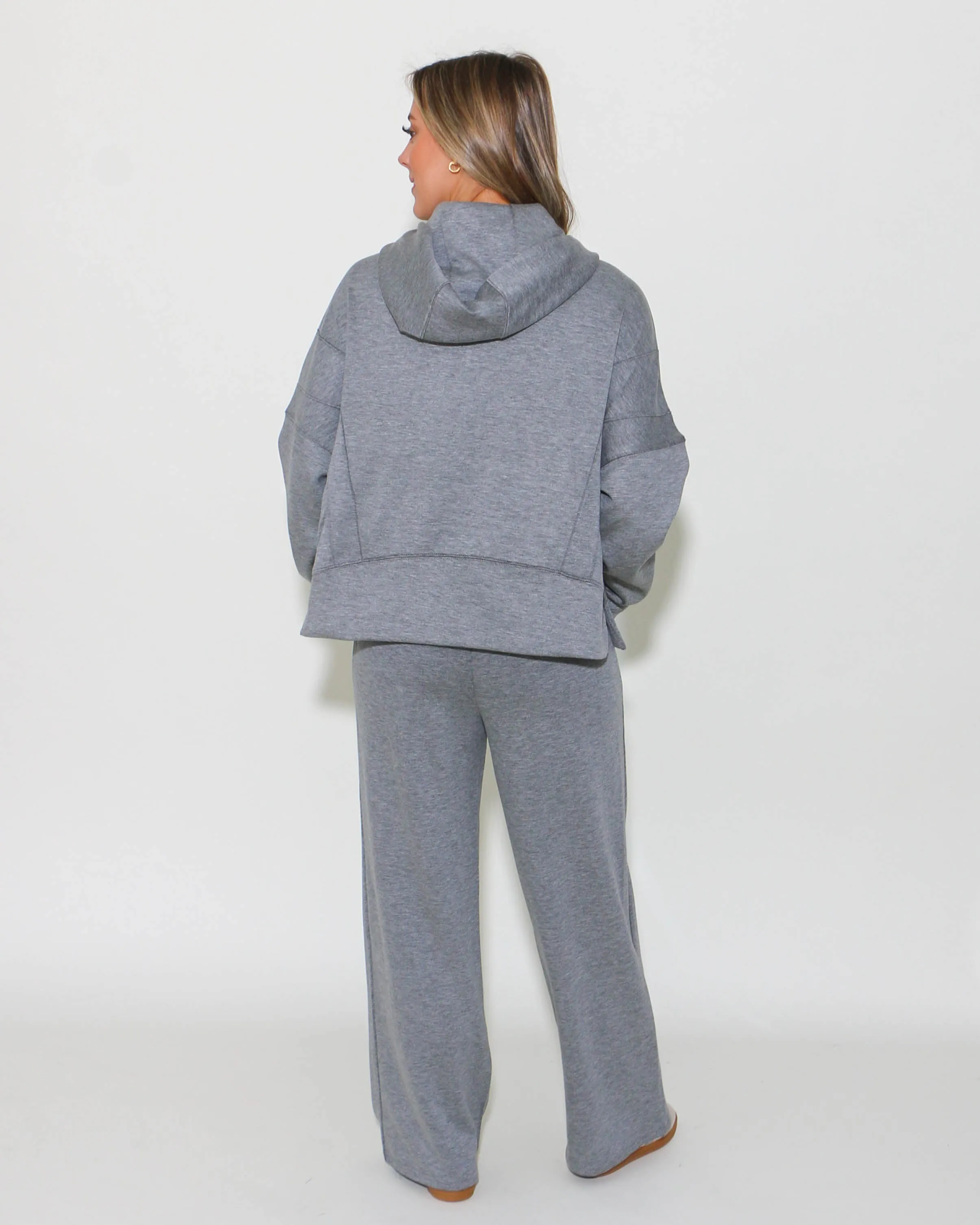 Oversized Knit Loungewear Set in Grey