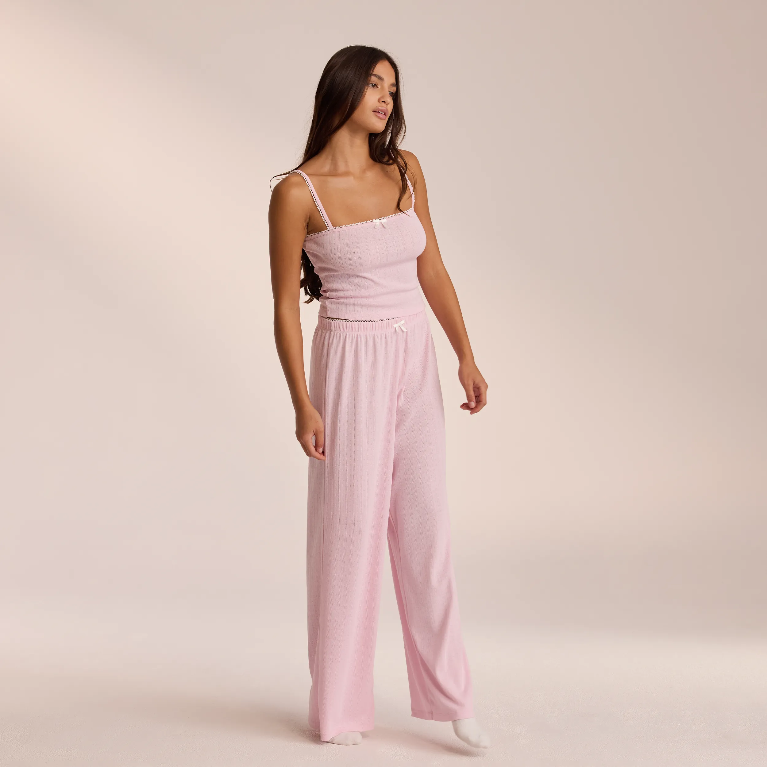 Pointelle Pyjama Bottoms - Pink