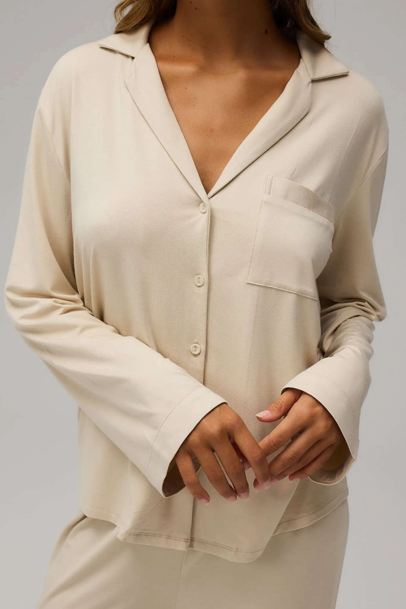 Pyjamas Blouse - Oatmilk