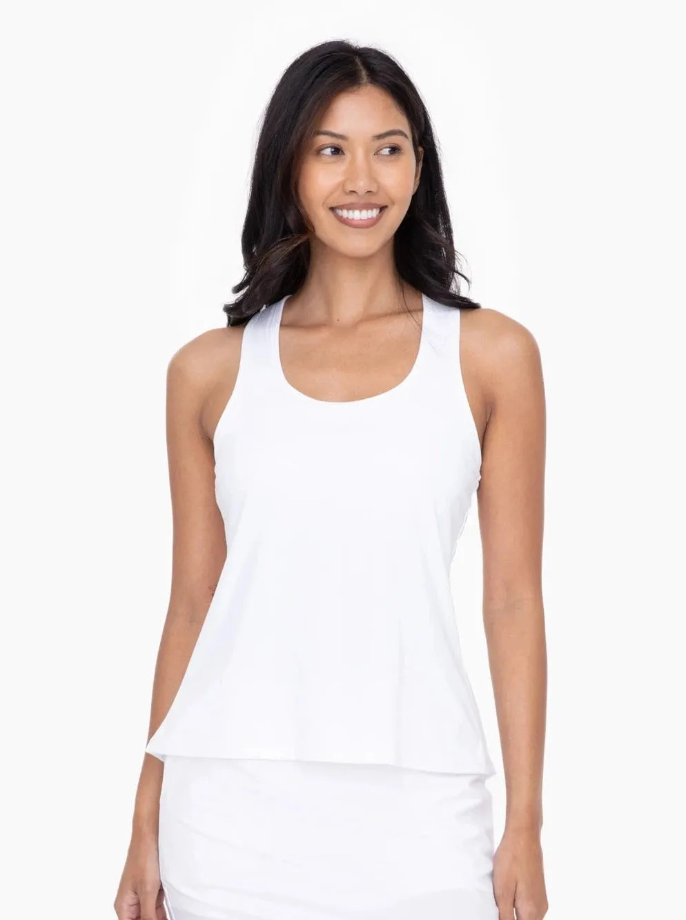 Racerback Athletic Tank Top - White