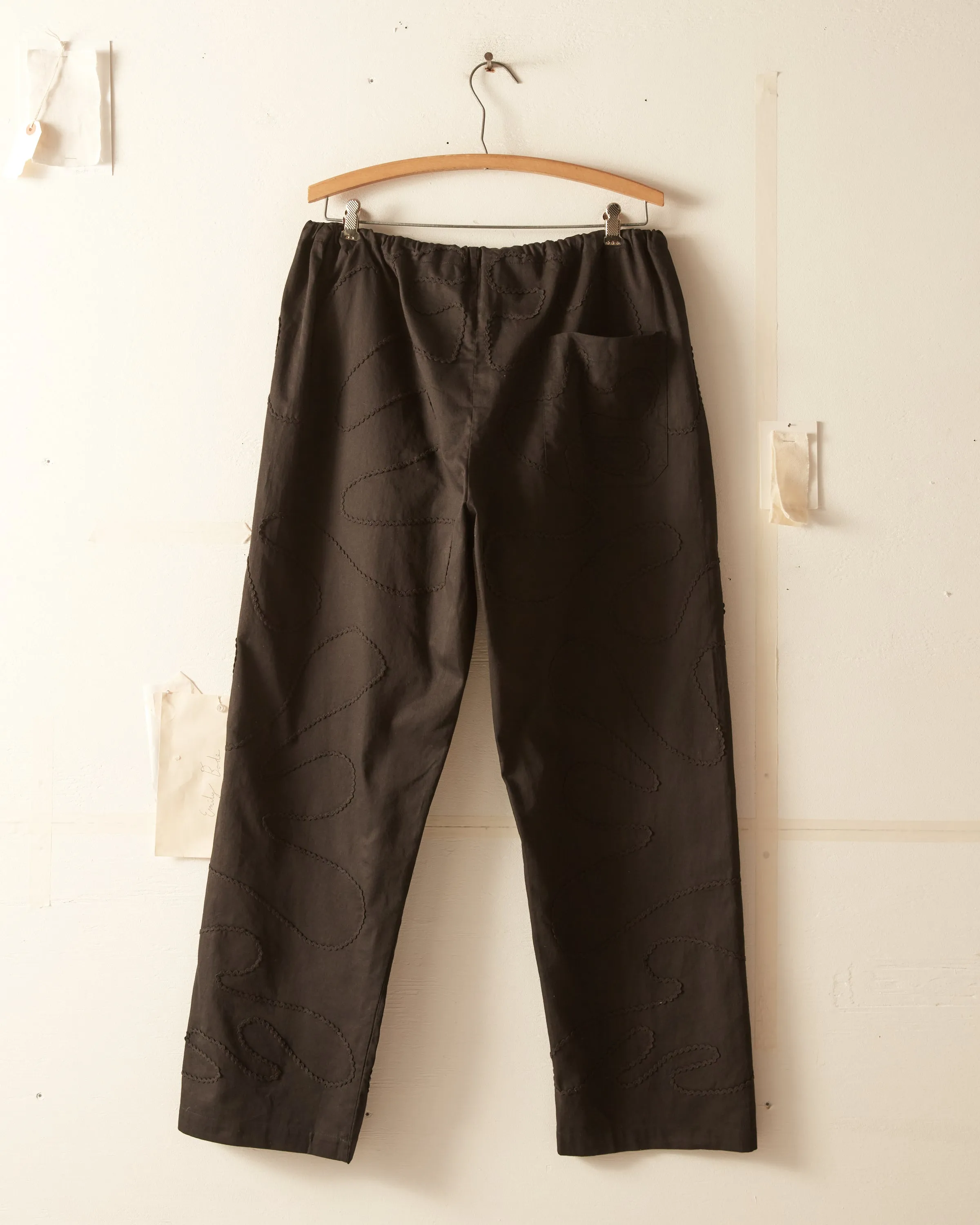 Rickrack Pajama Pants - Black