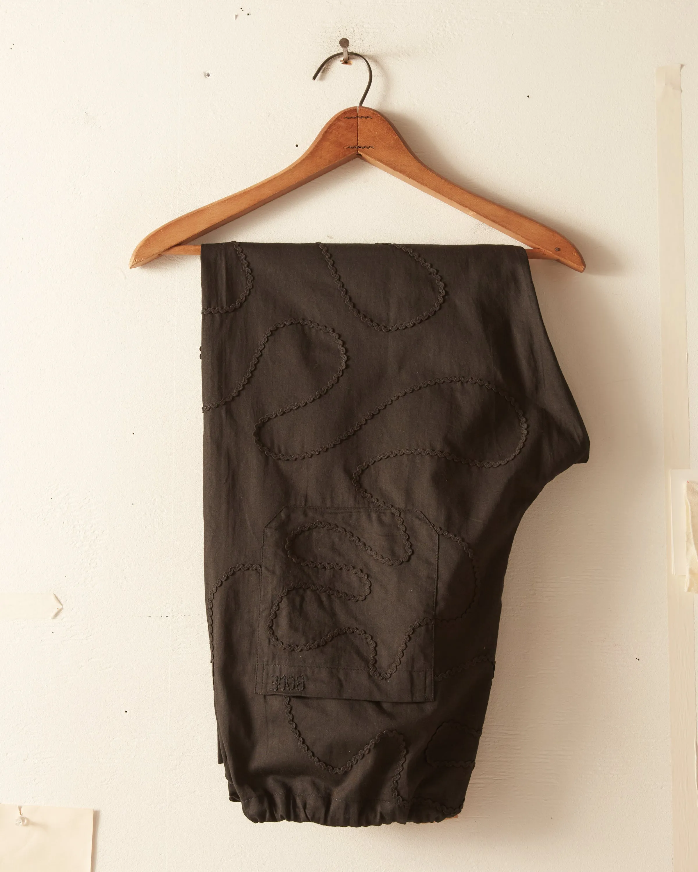 Rickrack Pajama Pants - Black