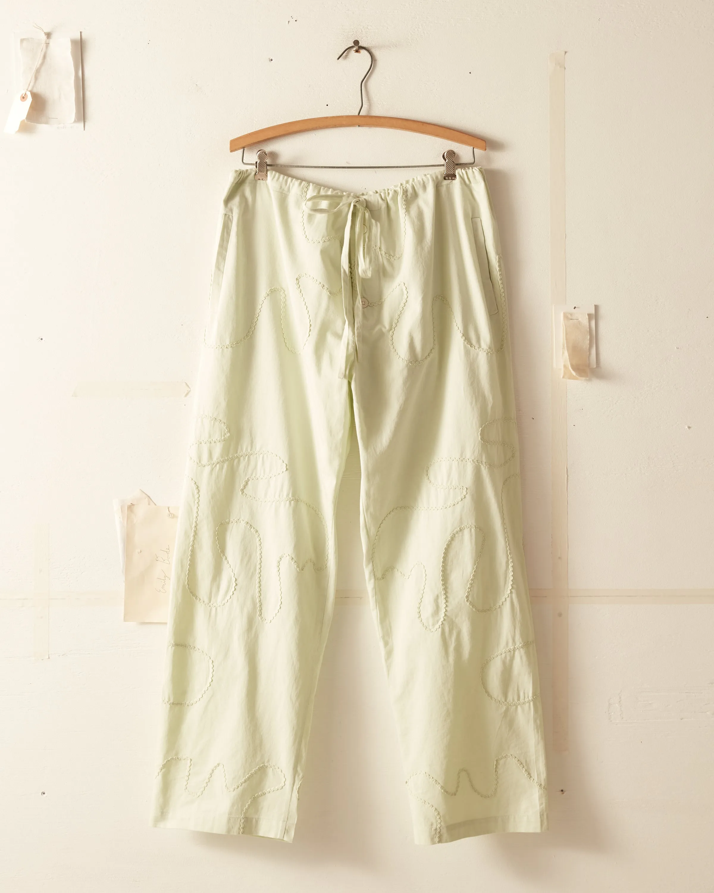 Rickrack Pajama Pants - Green