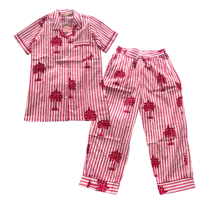 Shanti PJ Set | Pink Palms