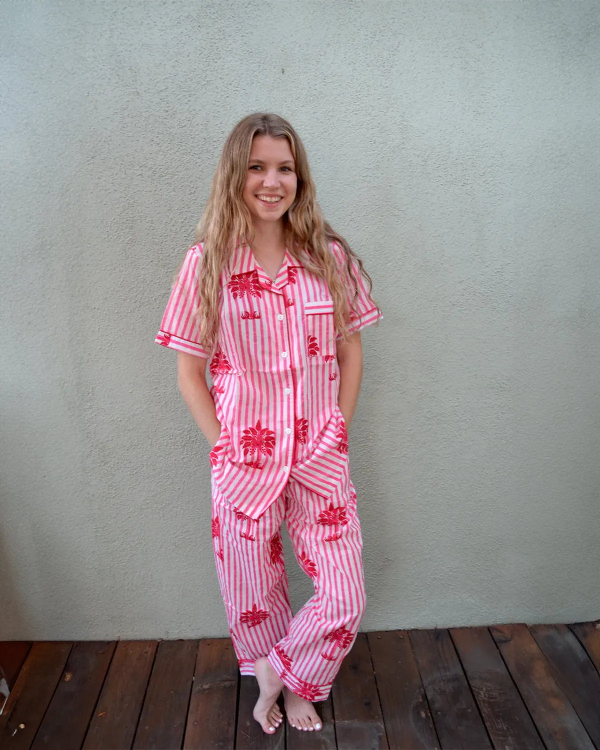 Shanti PJ Set | Pink Palms