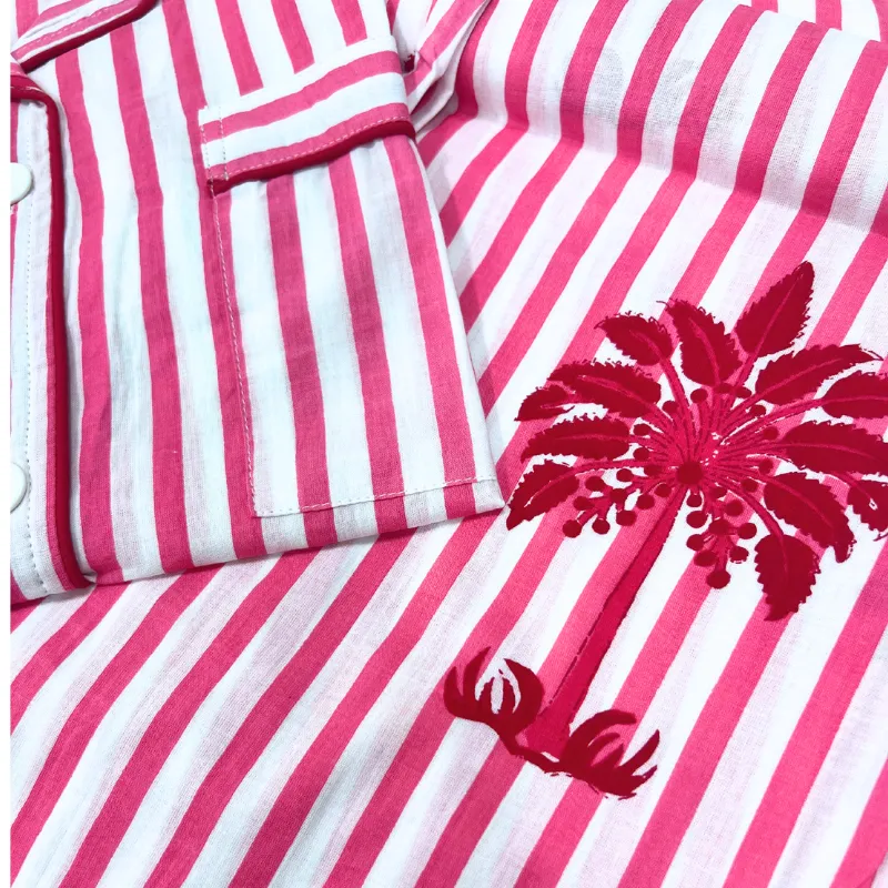 Shanti PJ Set | Pink Palms