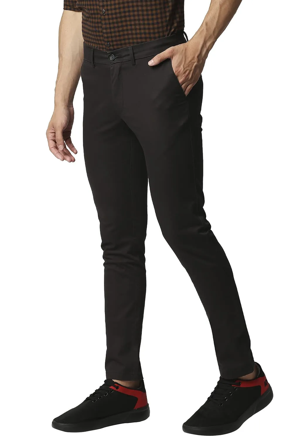 Skinny Fit Broken Twill Stretch Trousers