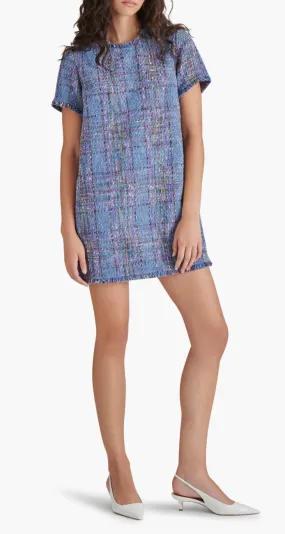 Steve Madden Blue Tweed Shift Dress