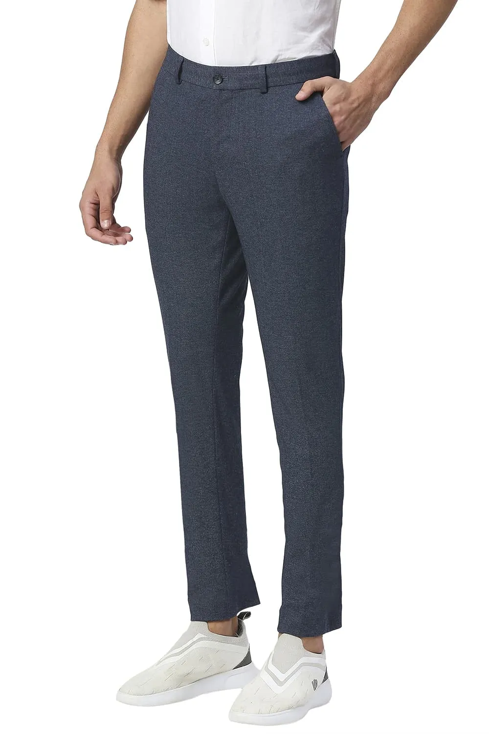 Tapered Fit Poly Rayon Stretch Knit Trousers