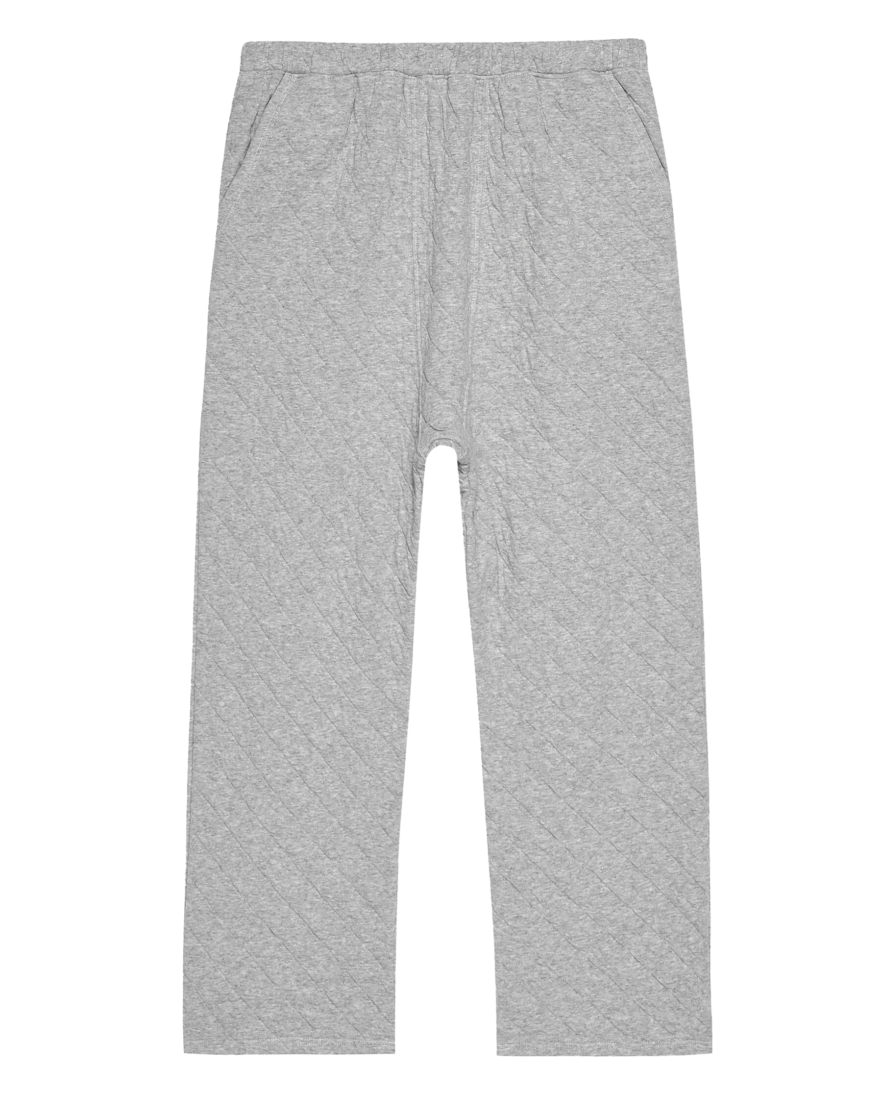 The Quilted Pajama Pant. -- Heather Grey