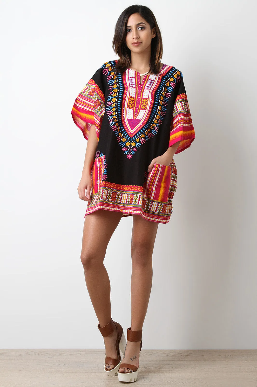 Traditional Dashiki Shift Dress