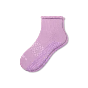 Women's Merino Wool Blend Roll-Top Gripper House Socks