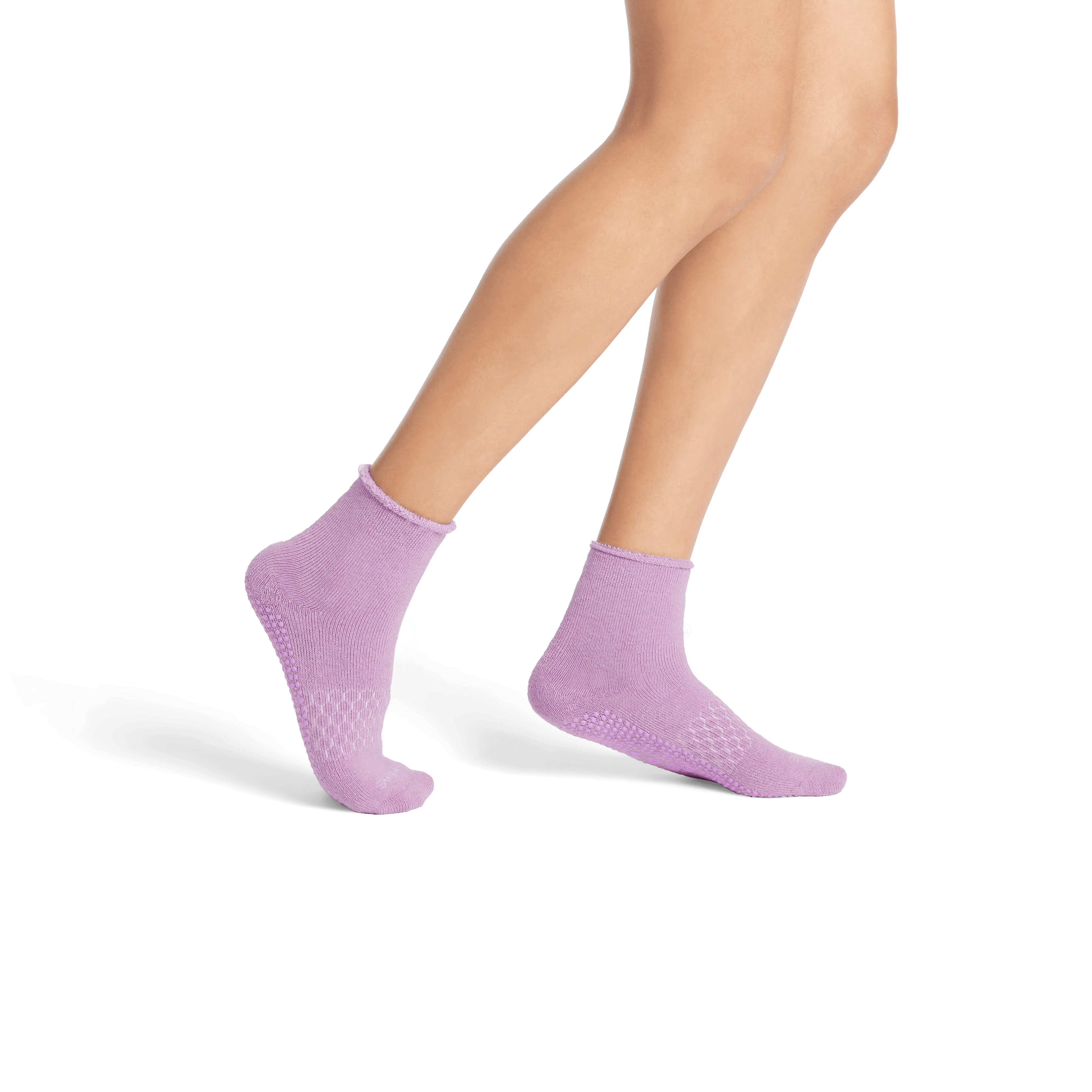 Women's Merino Wool Blend Roll-Top Gripper House Socks