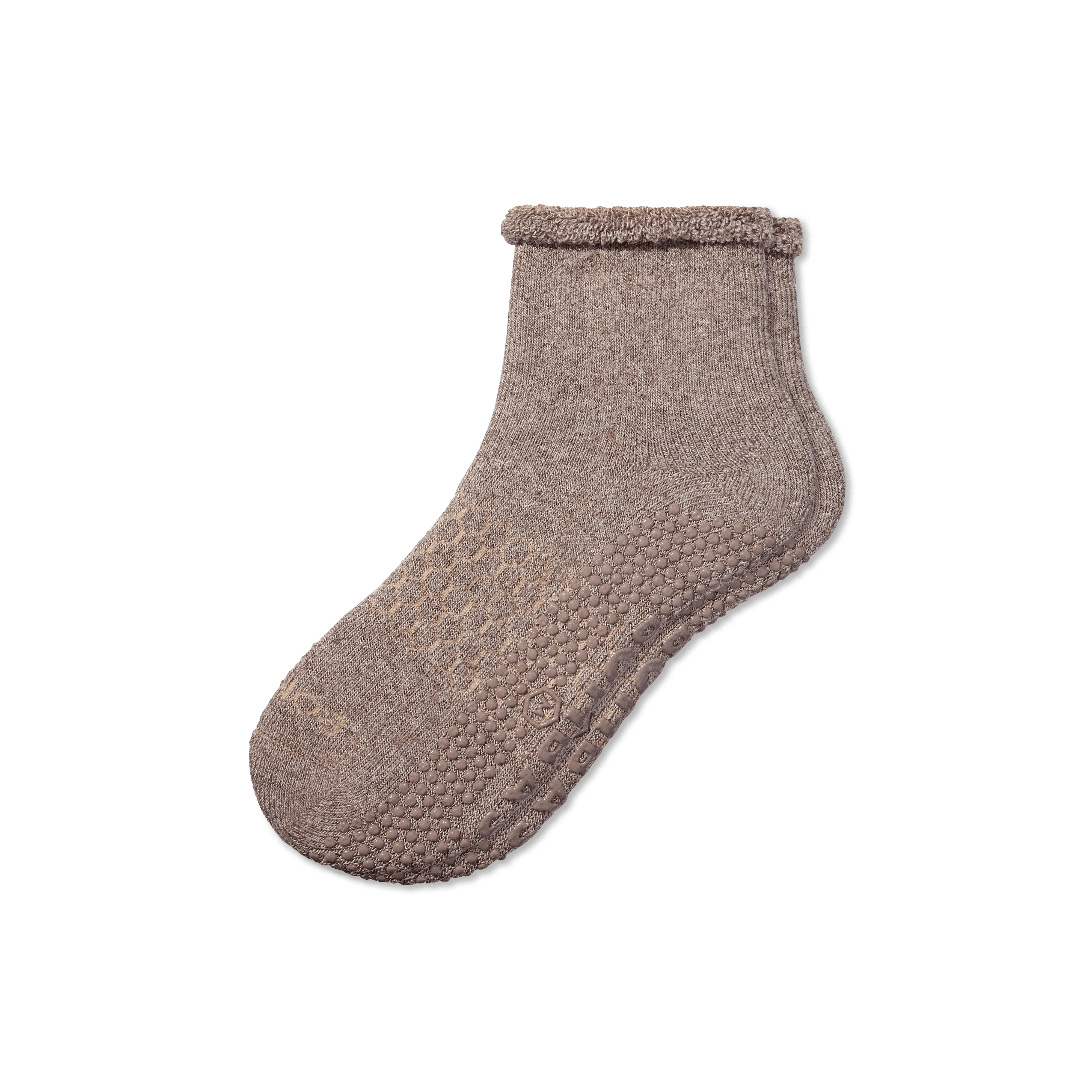 Women's Merino Wool Blend Roll-Top Gripper House Socks